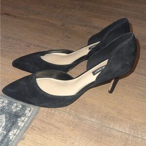 Nine West Black Suede Heels